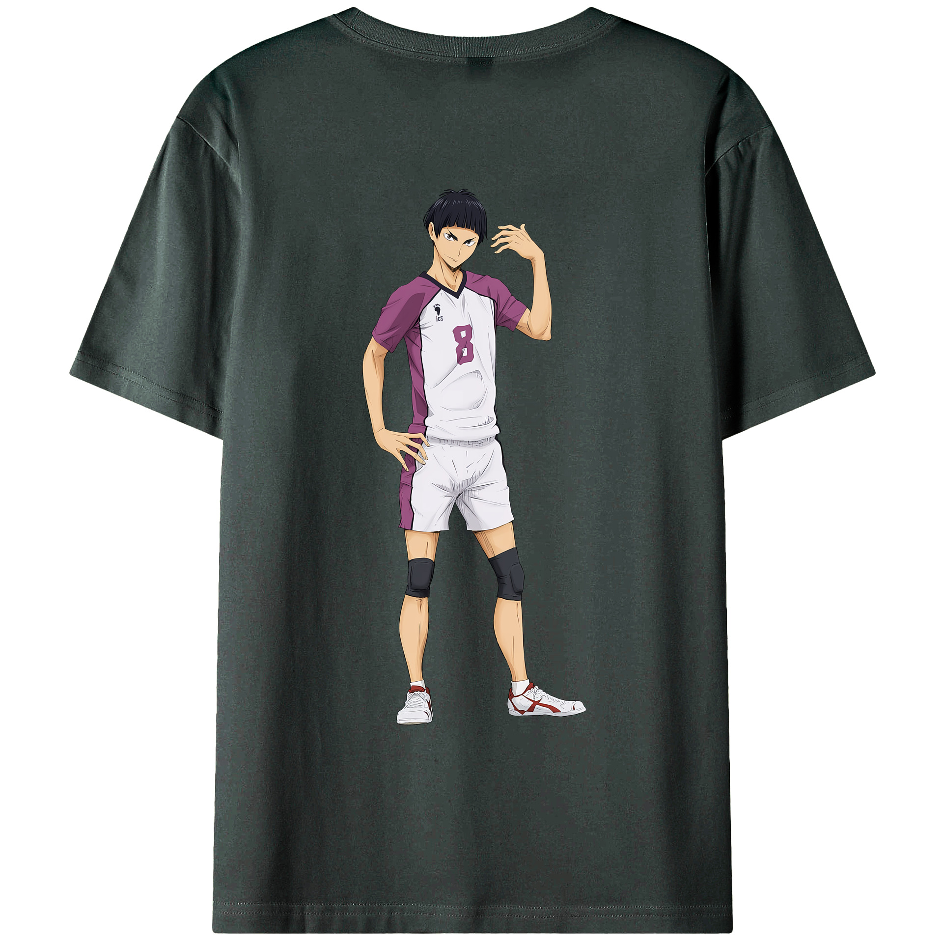 （画像用） ハイキュー!! Haikyu!! 綿100％ メンズ半袖Tシャツ（バックプリント） 通気性